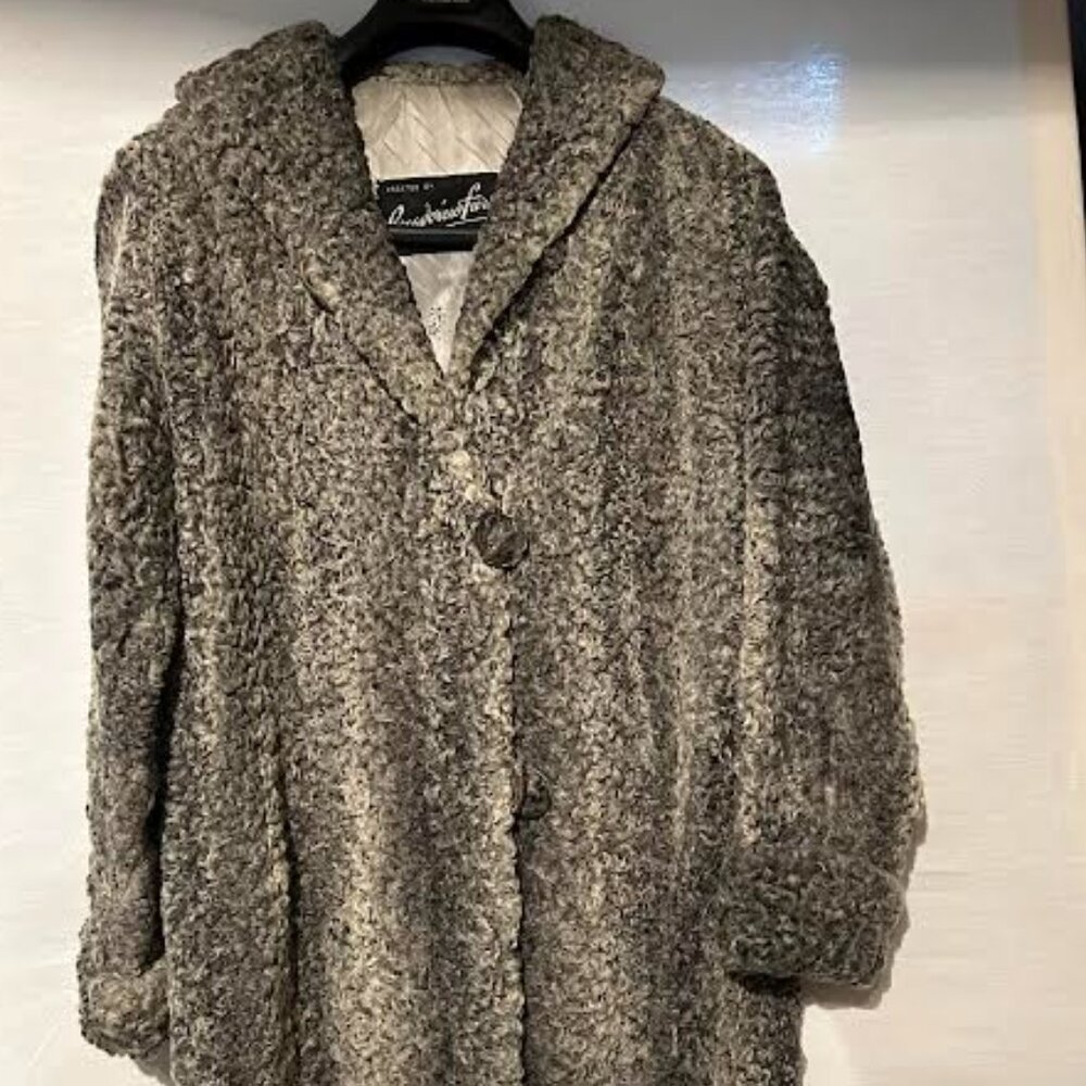 Vintage Sheep Wool Long Coat